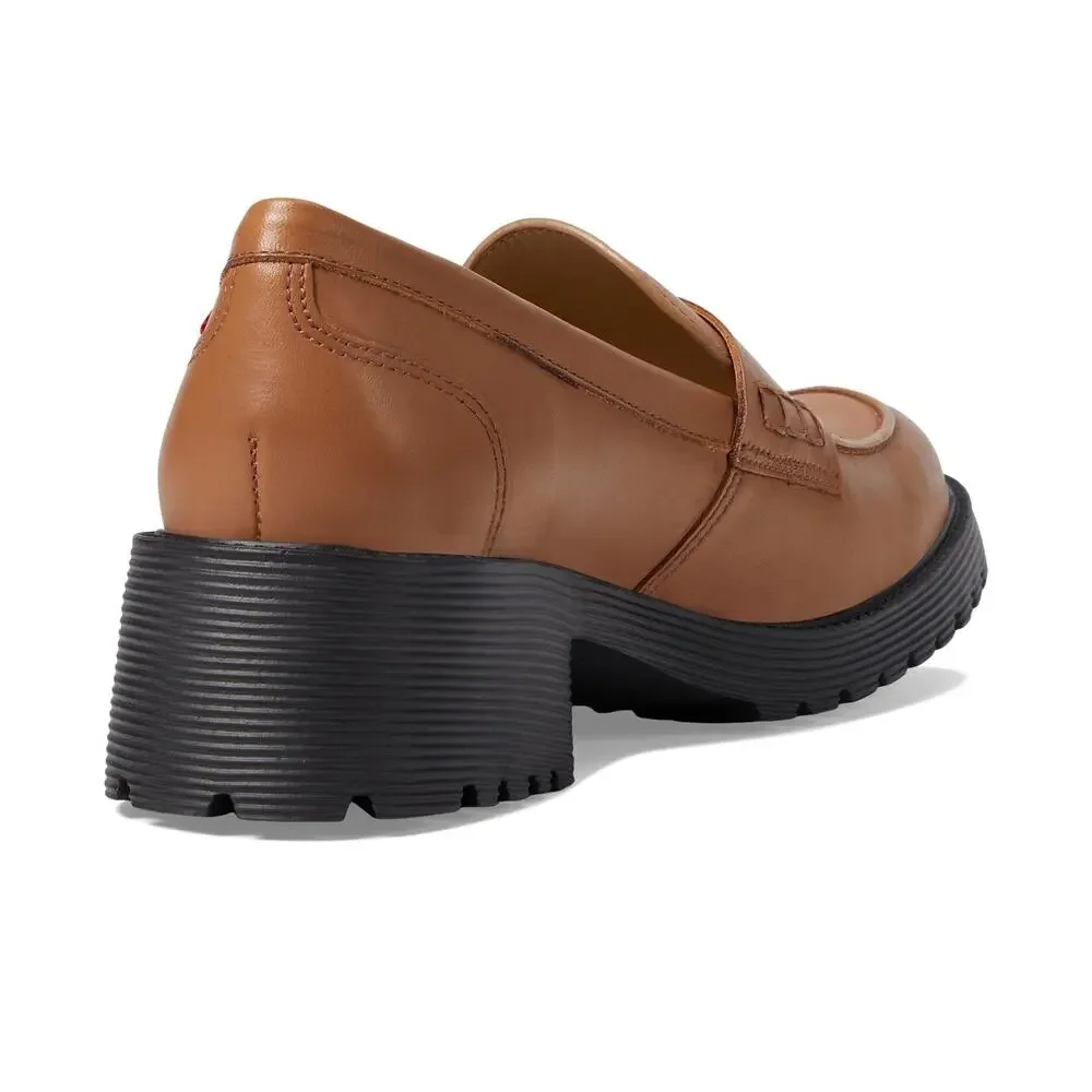 MARC JOSEPH NEW YORK CAMDEN STREET -LOAFERS FOR WOMEN-TAN BURNISHED NAPPA 9.5 M